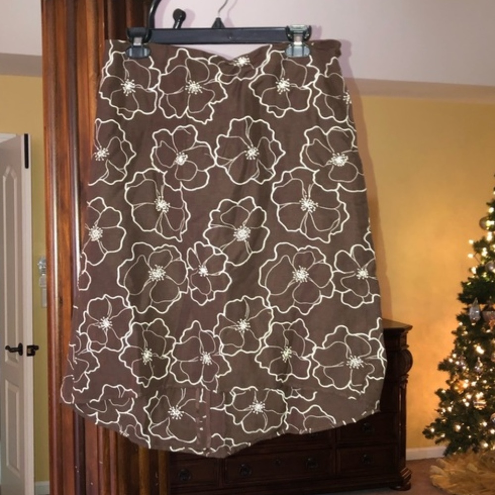 Brown Linen Skirt VERY GOOD CONDITION